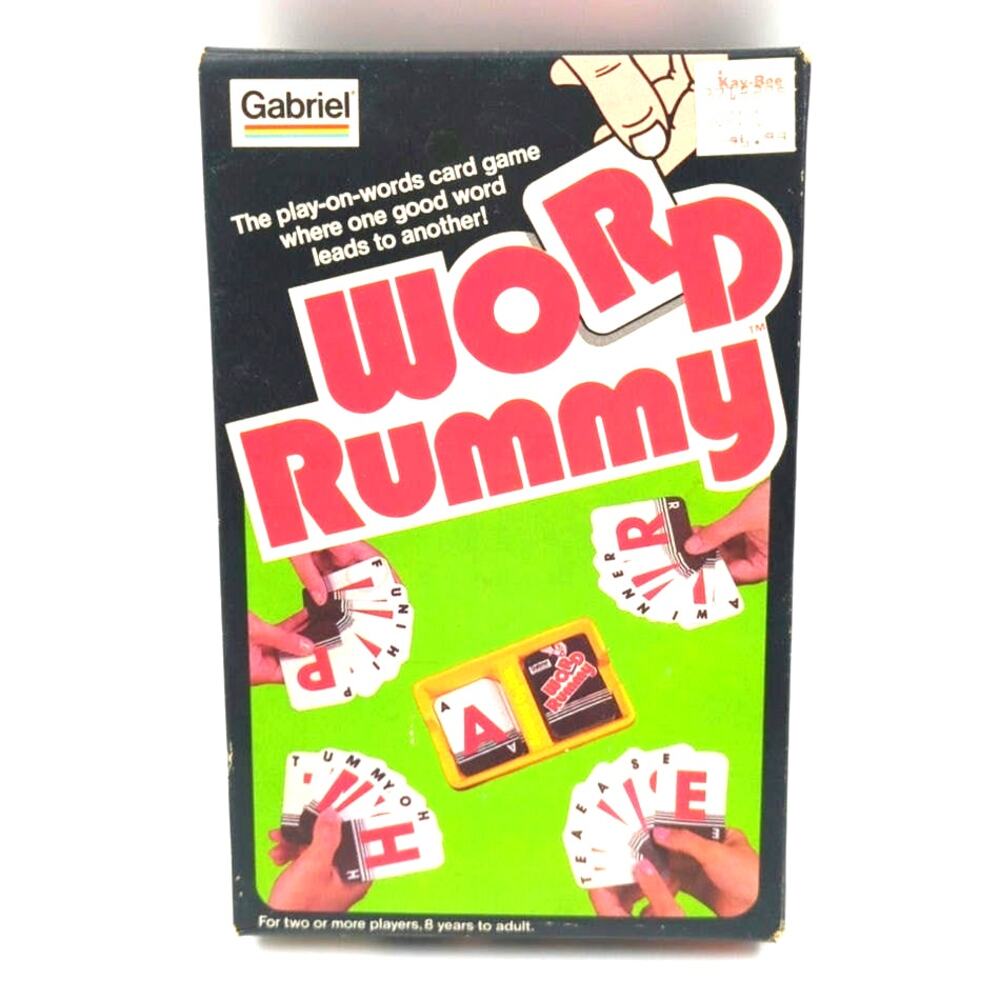 1980 Gabriel Word Rummy Card Game No. 71220 Ages 8+ Vintage Complete